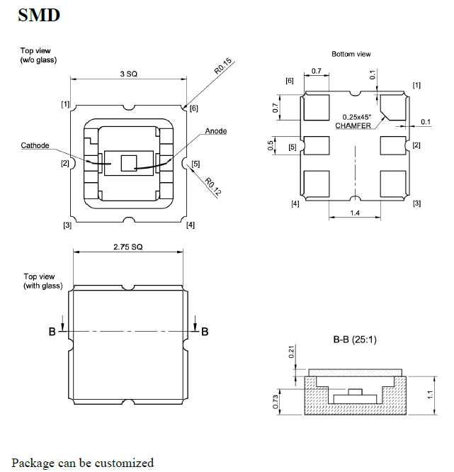 1 mm InGaAs PIN Photodiode (InGaAs-1000-01)