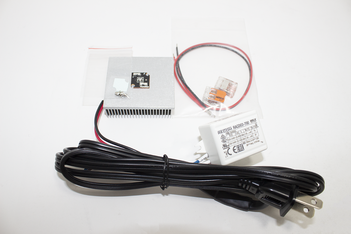 325nm UV LED Application Set- Medium Power LED, Heat Sink, and Driver