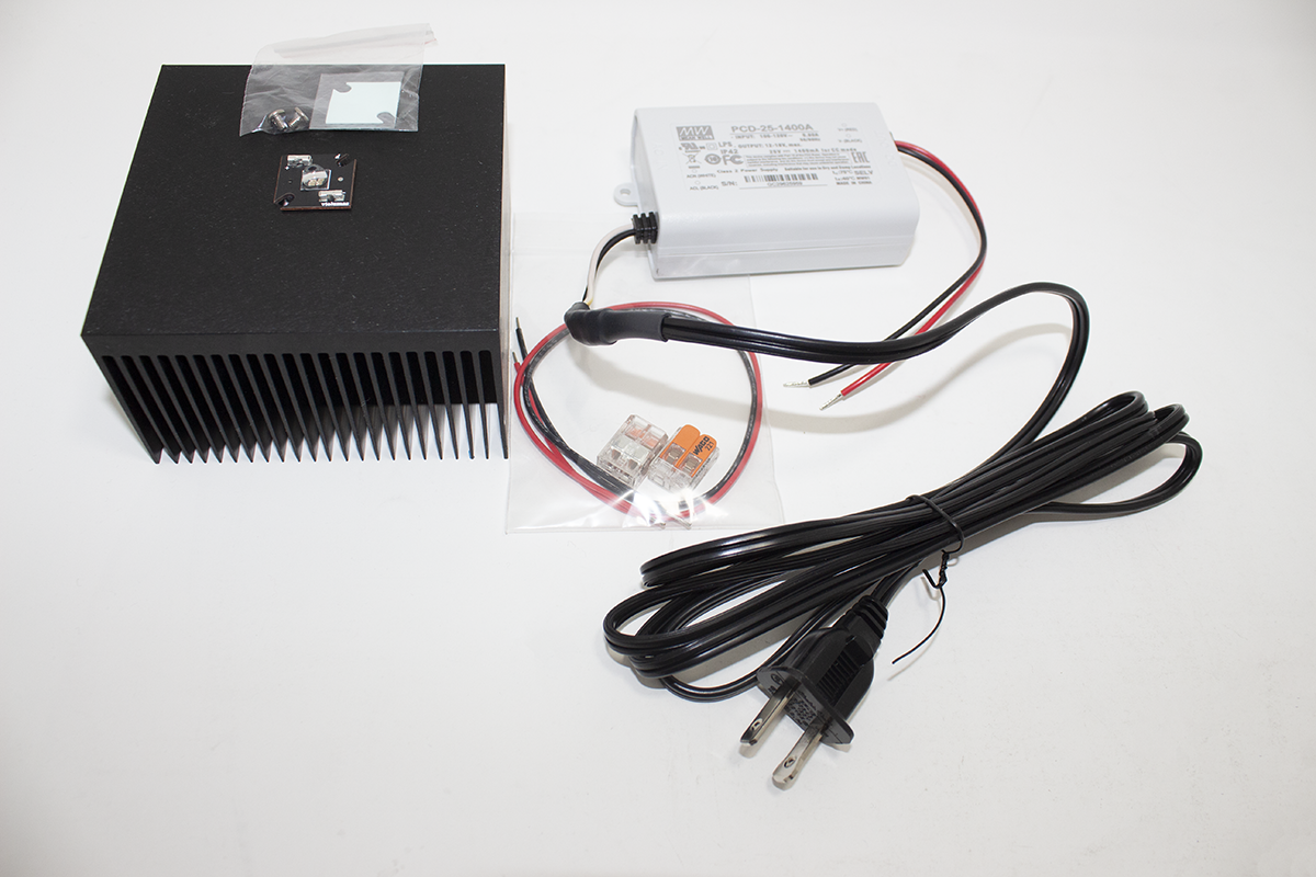 375 nm UV LED Application Set- High Power LED, Heat Sink, and Driver