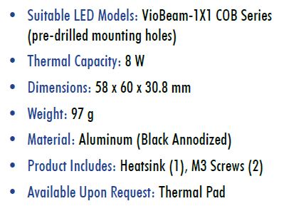 Heat Sink for VioBeam 1X1 Series