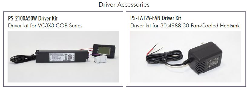 310 nm 3X3 UV LED Module - Integrated LED and Heat Sink