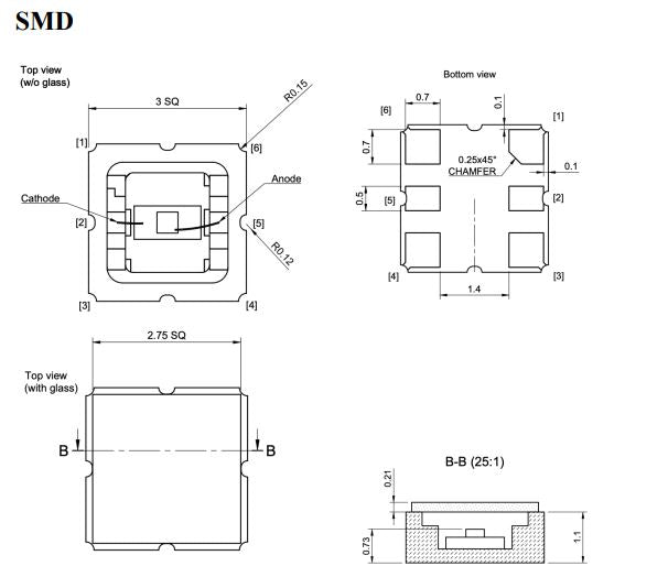 200 um InGaAs Avalanche Photodiode - APD  (Ain-200-05-01 Type 5)