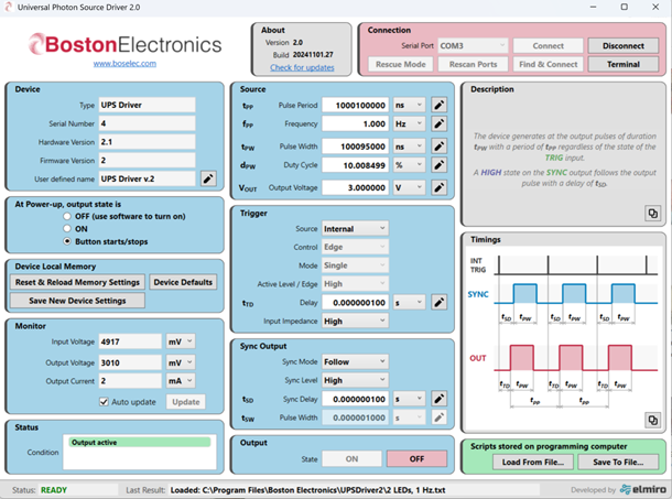 Universal Photon Source (UPS) Driver